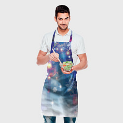 Фартук кулинарный Игрушки на Елке, цвет: 3D-принт — фото 2