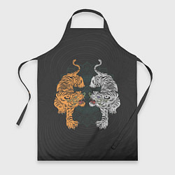 Фартук кулинарный Два тигра, цвет: 3D-принт