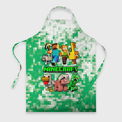 Фартук кулинарный Minecraft персонажи мобы, цвет: 3D-принт