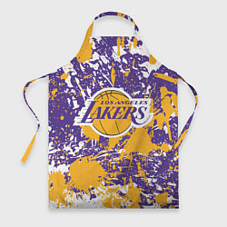 Фартук LAKERS ФИРМЕННЫЕ ЦВЕТА БРЫЗГИ КРАСОК LA