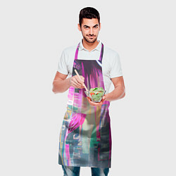 Фартук кулинарный Кибер романтика, цвет: 3D-принт — фото 2