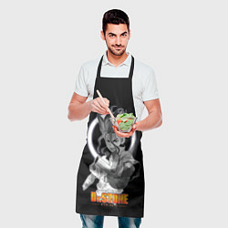 Фартук кулинарный Сенку с колбой - Доктор Стоун, цвет: 3D-принт — фото 2