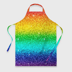 Фартук кулинарный Блестки радуга, цвет: 3D-принт