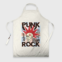 Фартук кулинарный Punk Rock Панк, цвет: 3D-принт