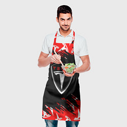 Фартук кулинарный Tesla - Logo Sport Auto, цвет: 3D-принт — фото 2