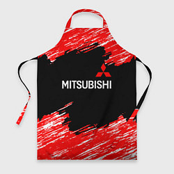 Фартук кулинарный Mitsubishi размытые штрихи, цвет: 3D-принт