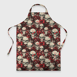 Фартук кулинарный Кровавые Черепа Skulls, цвет: 3D-принт