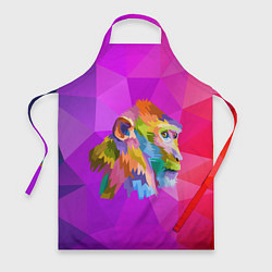 Фартук кулинарный Цветная обезьяна Color monkey, цвет: 3D-принт