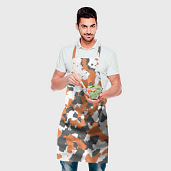 Фартук кулинарный Orange Camo, цвет: 3D-принт — фото 2