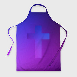 Фартук кулинарный Крест в неоне, цвет: 3D-принт