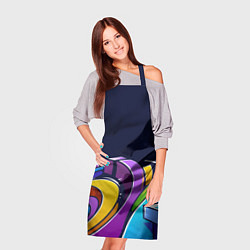Фартук кулинарный Цветное граффити, цвет: 3D-принт — фото 2