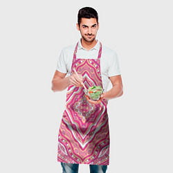 Фартук кулинарный Абстракция Узор розового цвета, цвет: 3D-принт — фото 2