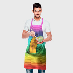 Фартук кулинарный Кот вверх тормашками, цвет: 3D-принт — фото 2