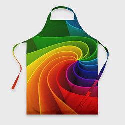 Фартук кулинарный Спираль Модный узор 2023 Неон, цвет: 3D-принт