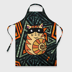 Фартук кулинарный Кот в черной маске, цвет: 3D-принт