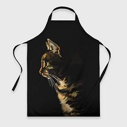 Фартук кулинарный Задумчивый полосатый кот, цвет: 3D-принт
