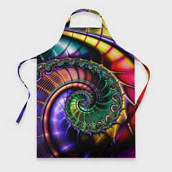 Фартук кулинарный Красочная фрактальная спираль Colorful fractal spi, цвет: 3D-принт