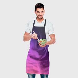 Фартук кулинарный Розовофиолетовый градиент, цвет: 3D-принт — фото 2