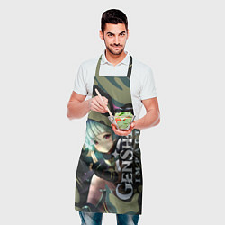 Фартук кулинарный Саю из Геншин Импакт, цвет: 3D-принт — фото 2