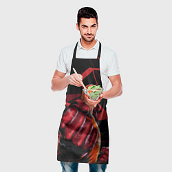 Фартук кулинарный Ванпанчмен- человек одного удара, цвет: 3D-принт — фото 2