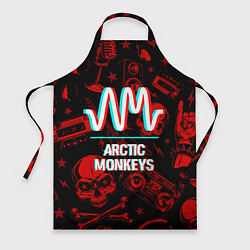 Фартук кулинарный Arctic Monkeys Rock Glitch, цвет: 3D-принт