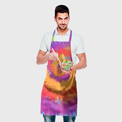Фартук кулинарный Тай дай в радуге, цвет: 3D-принт — фото 2