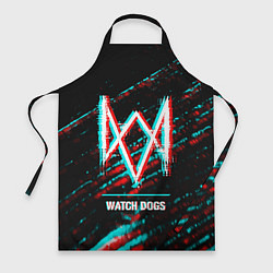 Фартук кулинарный Watch Dogs в стиле Glitch Баги Графики на темном ф, цвет: 3D-принт