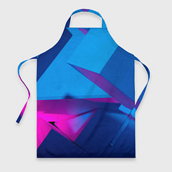 Фартук кулинарный Абстрактные геометрические фигуры - Синий, цвет: 3D-принт