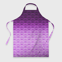 Фартук кулинарный Фиолетово-розовый геометрический узор Градиент, цвет: 3D-принт