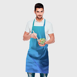 Фартук кулинарный Голубой градиент, цвет: 3D-принт — фото 2