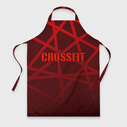 Фартук кулинарный CROSSFIT - КРАСНЫЕ ЛИНИИ, цвет: 3D-принт