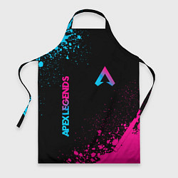 Фартук кулинарный Apex Legends - neon gradient: символ и надпись вер, цвет: 3D-принт