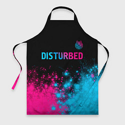 Фартук Disturbed - neon gradient: символ сверху