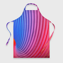 Фартук кулинарный Оптическая иллюзия с линиями, цвет: 3D-принт