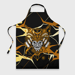 Фартук кулинарный Золотая маска демона, цвет: 3D-принт