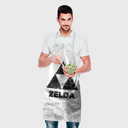 Фартук кулинарный Zelda с потертостями на светлом фоне, цвет: 3D-принт — фото 2