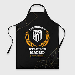 Фартук кулинарный Лого Atletico Madrid и надпись legendary football, цвет: 3D-принт