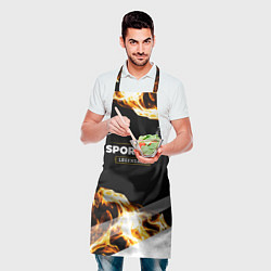 Фартук кулинарный Sporting legendary sport fire, цвет: 3D-принт — фото 2