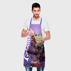 Фартук кулинарный Геншин импакт - Куки Синобу, цвет: 3D-принт — фото 2