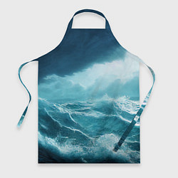 Фартук кулинарный Буря в море, цвет: 3D-принт
