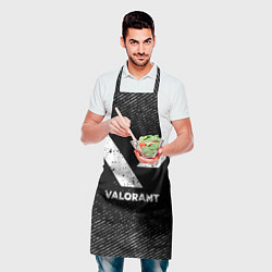 Фартук кулинарный Valorant с потертостями на темном фоне, цвет: 3D-принт — фото 2