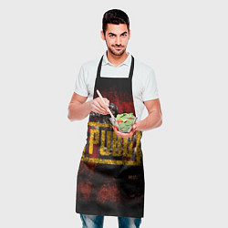 Фартук кулинарный PUBG red theme, цвет: 3D-принт — фото 2