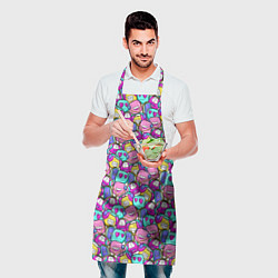 Фартук кулинарный Человечки с наушниками, цвет: 3D-принт — фото 2