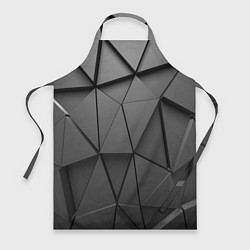 Фартук кулинарный Треугольники серые, цвет: 3D-принт
