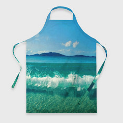 Фартук кулинарный Волна набегает на берег, цвет: 3D-принт