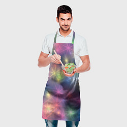 Фартук кулинарный Разноцветные неоновые блики, цвет: 3D-принт — фото 2