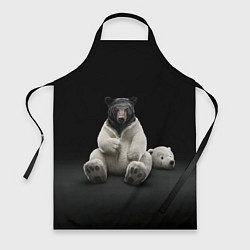 Фартук кулинарный Медведь в костюме ростовой куклы, цвет: 3D-принт