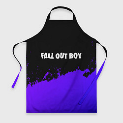 Фартук кулинарный Fall Out Boy purple grunge, цвет: 3D-принт