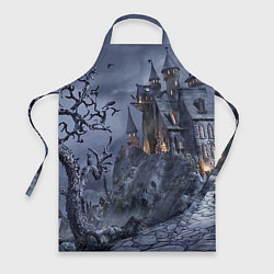 Фартук кулинарный Старый заброшенный замок - Halloween, цвет: 3D-принт