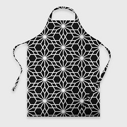 Фартук кулинарный Абстрактный чёрно-белый узoр, цвет: 3D-принт
